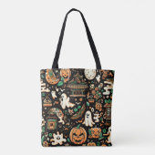 Gruseliger Süßer Unheimlicher Kawaii-Geist-Kürbis- Tasche (Rückseite)