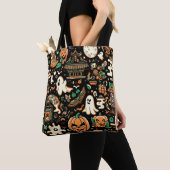 Gruseliger Süßer Unheimlicher Kawaii-Geist-Kürbis- Tasche (Von Nahem)