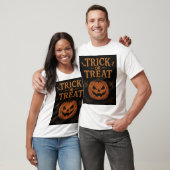 Gruseliger „Süßes oder Saures“ Halloween-Kürbis-De T-Shirt (Unisex)