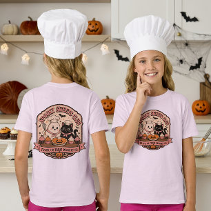 Gruseliger Süßigkeiten-Club Vintage-Geisterkatze H T-Shirt