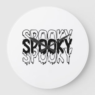 Gruseliger Sweatshirt  Halloween Gruselige Vibes T Große Wanduhr