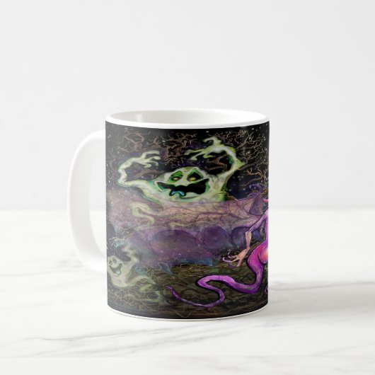 Gruseliger Tanz Kaffeetasse (Vorderseite Links)
