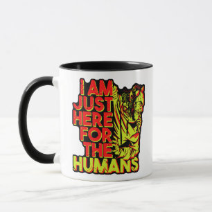 Gruseliger Teufel Halloween Hier für die Menschen Tasse