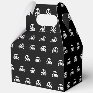 gruseliger Totenkopf auf schwarzem Hintergrund Geschenkschachtel