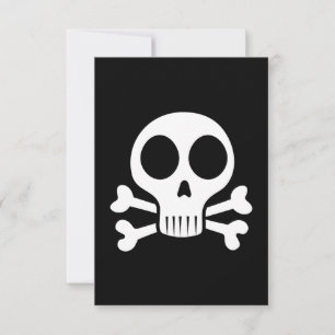 gruseliger Totenkopf auf schwarzem Hintergrund Save The Date