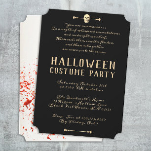 Gruseliger Totenkopf-Erwachsenen-Halloween-Party Einladung