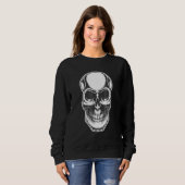 Gruseliger Totenkopf Gesicht Sweatshirt (Vorne ganz)
