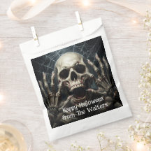 Gruseliger Totenkopf Halloween Gothic Spinnennetz