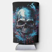 Gruseliger Totenkopf Selters Dosenkühler (Rückseite)