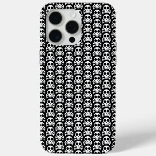gruseliger Totenschädel auf schwarzem Hintergrund Case-Mate iPhone Hülle