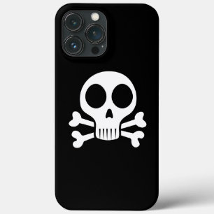 gruseliger Totenschädel auf schwarzem Hintergrund Case-Mate iPhone Hülle