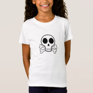 gruseliger Totenschädel auf schwarzem Hintergrund T-Shirt