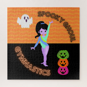 Gruseliger Turnmonster-Turnhalle Halloween  Puzzle