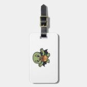 Gruseliger Turtle-Vampir-Halloween-Oversized-T-Shi Gepäckanhänger (Vorderseite vertikal)