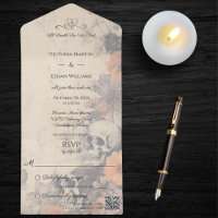 Gruseliger und gothischer Halloween QR-Code