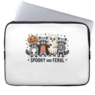 Gruseliger und verwilderter lustiger Halloween-Was Laptopschutzhülle