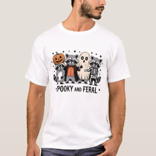 Gruseliger und verwilderter lustiger Halloween-Was T-Shirt