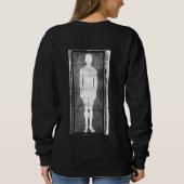 Gruseliger Unheimlicher Surrealer Mann Abstrakt Sweatshirt (Rückseite)