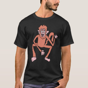 Gruseliger Verrückter Affen-Männer-Shirt T-Shirt