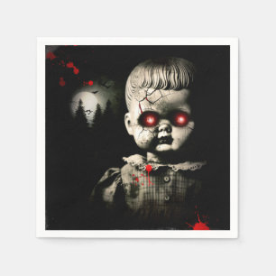 Gruseliger verzauberter Puppen Halloween Kostüm Pa Serviette