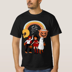Gruseliger Vintage-Comic-Trick oder -Behandlung T-Shirt