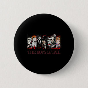 Gruseliger Vintage-Horrorfilm Halloween-Thanksgivi Button