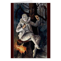 Gruseliger Vintage-Mime dunkler Wald Baum