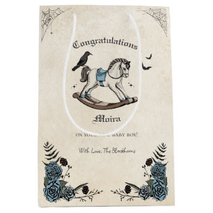 Gruseliger Vintage-Schaukelpferd-Junge-Baby-Party Mittlere Geschenktüte