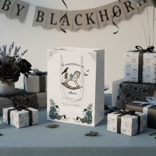 Gruseliger Vintage-Schaukelpferd-Junge-Baby-Party Mittlere Geschenktüte