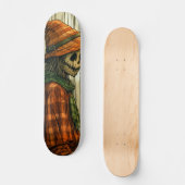 Gruseliger Vogelscheuche Skateboard (Vorderseite)