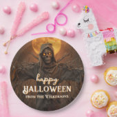 Gruseliger Vogelscheuchen-Halloween-Party-Name Pappteller (Party)