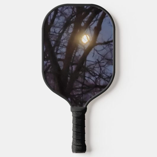 Gruseliger Vollmond Pickleball Schläger (Vorderseite)