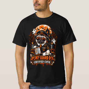 Gruseliger Wachhund Zertifizierte Süße Pug Hallowe T-Shirt