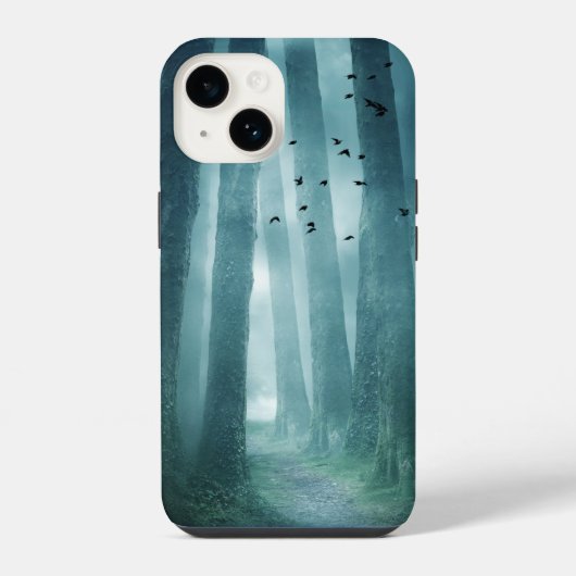 Gruseliger Wald iPhone Hülle (Rückseite)