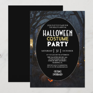 Gruseliger Wald jährliche Halloween-Kostenüm-Party Einladung