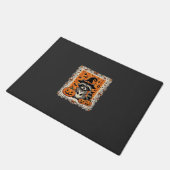 Gruseliger Waschbär Halloween-Kürbis-Design_1 Fußmatte (Schrägansicht)