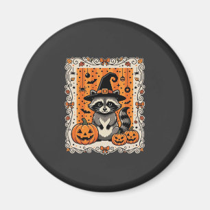 Gruseliger Waschbär Halloween-Kürbis-Design_1 Magnet