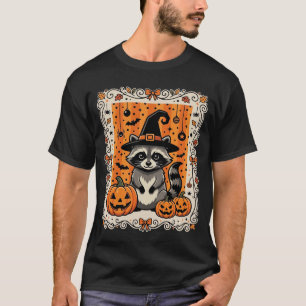 Gruseliger Waschbär Halloween-Kürbis-Design_1 T-Shirt