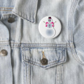 gruseliger Weihnachts-Schneemann Button (Beispiel)