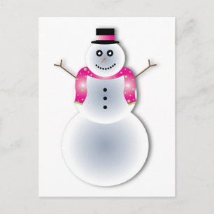 gruseliger Weihnachts-Schneemann Feiertagspostkarte