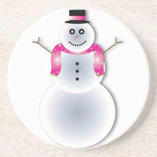 gruseliger Weihnachts-Schneemann Getränkeuntersetzer
