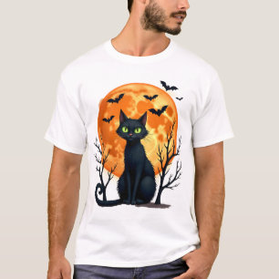 Gruseliger Weihnachtskatzenkostüm im Retro-Stil, K T-Shirt