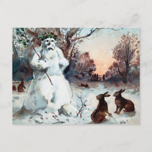 Gruseliger Weihnachtsmann-Weihnachtspostkarte im V Postkarte