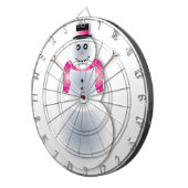 gruseliger Weihnachtsschneemann Dartscheibe (Vorderseite rechts)