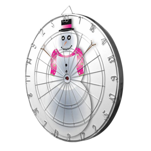 gruseliger Weihnachtsschneemann Dartscheibe (Vorderseite rechts)