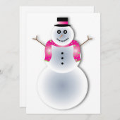 gruseliger Weihnachtsschneemann Feiertagskarte (Vorne/Hinten)