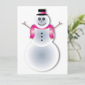 gruseliger Weihnachtsschneemann Feiertagskarte (Stehend Vorderseite)