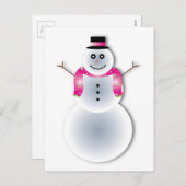 gruseliger Weihnachtsschneemann Feiertagspostkarte (Vorne/Hinten)