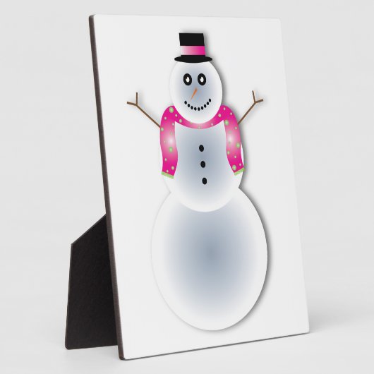 gruseliger Weihnachtsschneemann Fotoplatte (Seite)