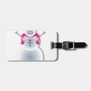 gruseliger Weihnachtsschneemann Gepäckanhänger